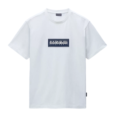 T-Shirt Napapijri S-Box Logo SS Herren White Heron