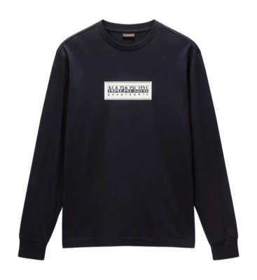 T-Shirt Napapijri Homme S-Box Logo LS Black 041