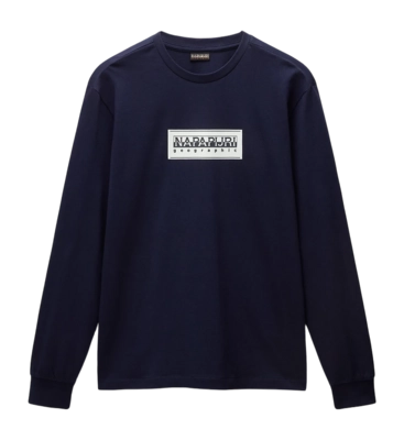 Sweatshirt Napapijri S-Box Logo LS Herren Blu Marine