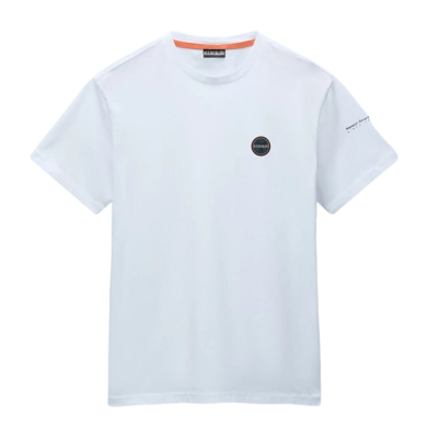 T-Shirt Napapijri S-Badge SS Herren Bright White 002