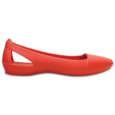 Ballerina Crocs Sienna Flach Flame Rot