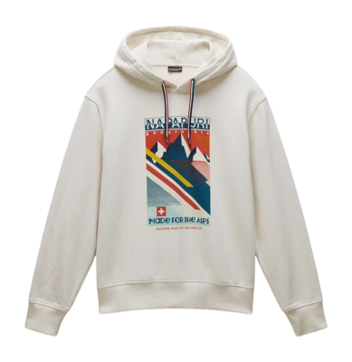 Hoodie Napapijri B-Portalet Herren Beige Dimity