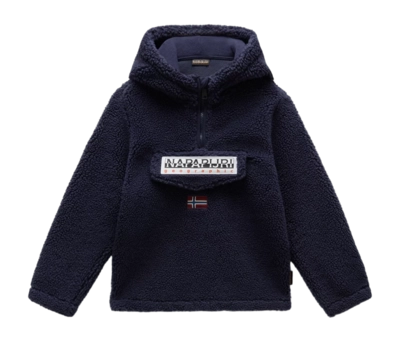 Fleece Pullover Napapijri T-Burgee Half Zip Hoodie 1 Kinder Blu Marine
