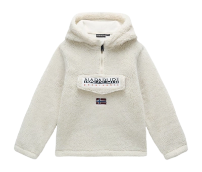 Fleece Jumper Napapijri Kids T-Burgee Half Zip Hoodie 1 Beige Dimity