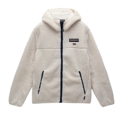 Fleece Hoodie Napapijri Men T-Tynik Full Zip Hoodie Beige Dimity