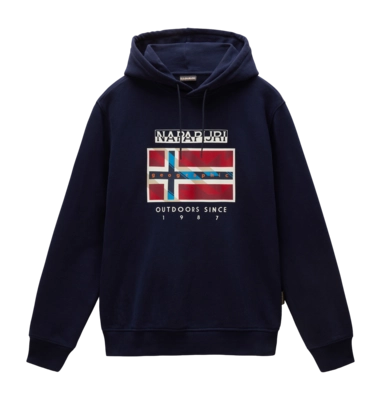 Hoodie Napapijri Men B-Dorees Navy Blue