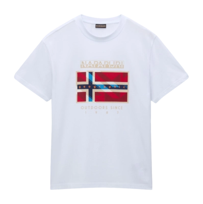 T-Shirt Napapijri Homme S-Dorees SS Bright White 002