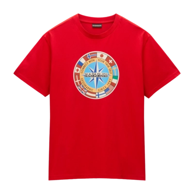 T-Shirt Napapijri S-Dorees SS Herren Red Goji