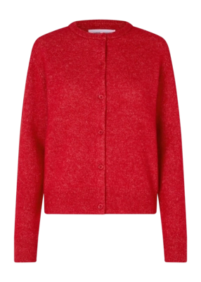 Cardigan Samsoe Samsoe Women Nor Short Scarlet Sage