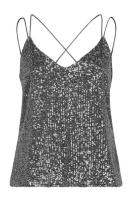Singlet Dante6 Women D6Obu Sequins Grey Metallic