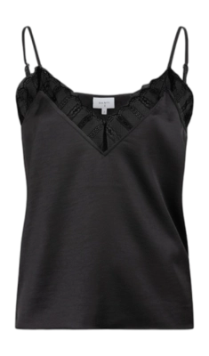 Singlet Dante6 Women D6Ipso Plain Lace Camisole Raven