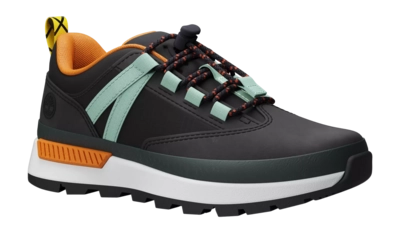 Timberland Junior Euro Trekker Black Nubuck With Green