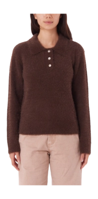 Sweater Obey Women Esme Polo Chocolate