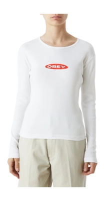 Longsleeve Obey Women Oval White