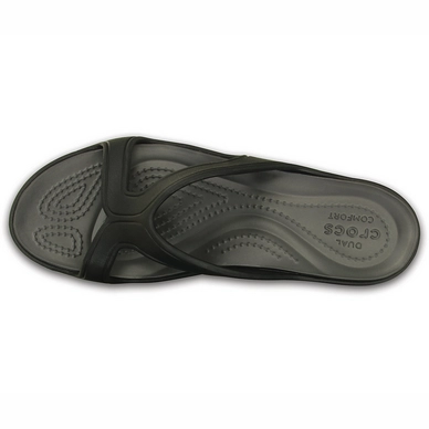 Slipper Crocs Sanrah Wedge Sandal Black Dames