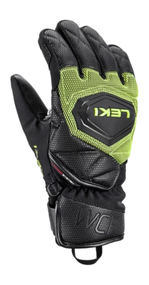 Gloves Leki WCR Coach 3D Junior Black Ice Lemon