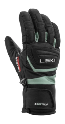 Handschoen Leki Griffin 3D Junior Black Dusty Green