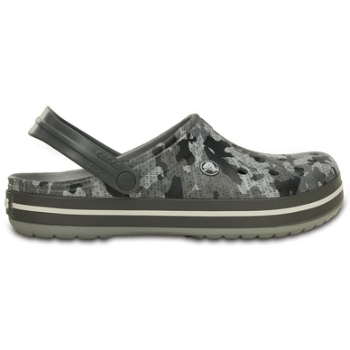 Medizinische Clog Schuhe von Crocs Crocband Camo Dunkelgrau