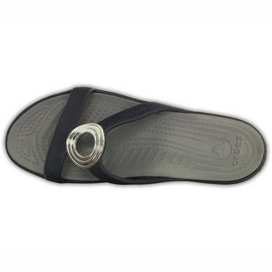 Damesslipper Crocs Sanrah Beveled Circle Sandal Navy