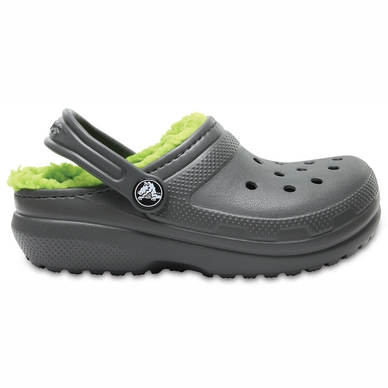 Clog Crocs Classic Lined Clog Kids Slate Grey Volt Green