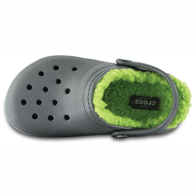 Sandaal Crocs Classic Lined Clog Kids Slate Grey Volt Green