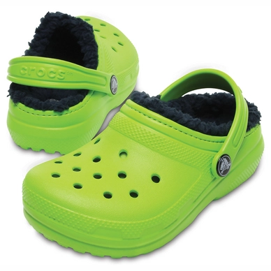 Sandaal Crocs Classic Lined Clog Kids Volt Green Navy