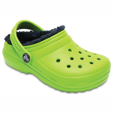 Sandaal Crocs Classic Lined Clog Kids Volt Green Navy