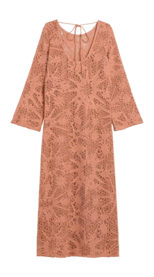 Jurk OAS Astrea Grace Crochet Dress Bruin