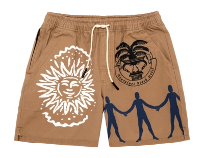 Kurze Hose OAS Helios Canvas Shorts Herren Brown