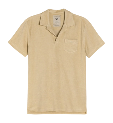 Poloshirt OAS Beige Poloshirt Terry Herren Beige