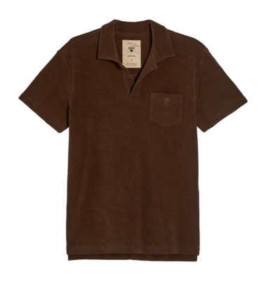 Polo OAS Men Brown Polo Terry Shirt