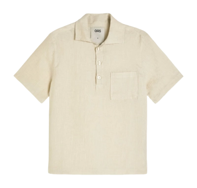 Hemd OAS Girona Linen Shirt Herren Beige
