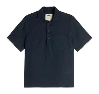 Hemd OAS Girona Linen Shirt Herren Dark Navy