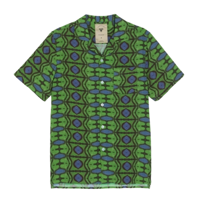 Hemd OAS Herren Emerald Blues Viscose