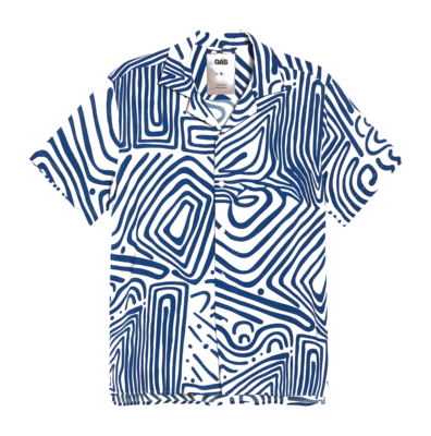 Hemd OAS Eldovado Viscose Shirt Herren Blue / White