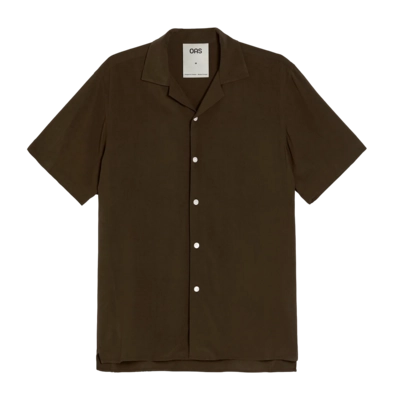 Hemd OAS After Viscose Shirt Herren Dark Brown