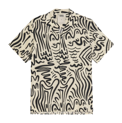 Hemd OAS Aerosol Viscose Shirt Herren Black / Cream