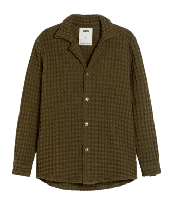 Chemise OAS Homme Turtle Waffle Cuba Long Sleeve