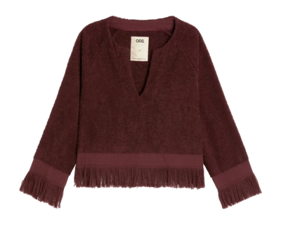 Blouse OAS Women Burgundy Tillie Terry Top