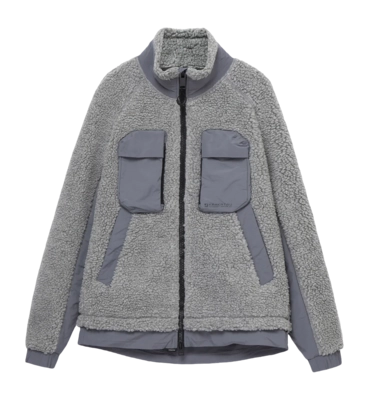 Jas Krakatau Men Peebles Zip-Up Sherpa Grey