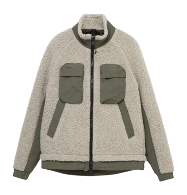 Veste Krakatau Men Peebles Zip-Up Sherpa Sand