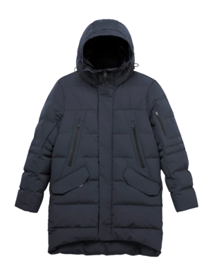 Jacket Krakatau Men Strofo Mid-Length Down Black