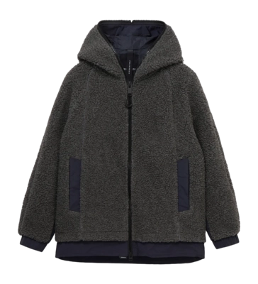 Jacket Krakatau Women Peebles Sherpa Hooded Dark Grey '24