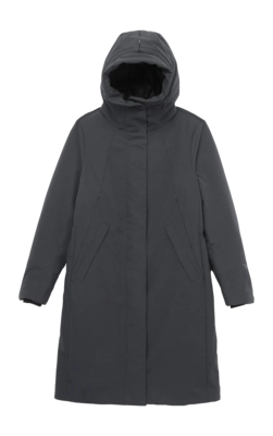 Veste Krakatau Femme Gaia Technical Fabric Long Parka Black