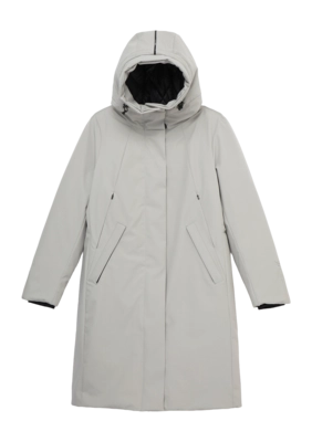 Jacke Krakatau Gaia Technical Fabric Long Parka Damen Greige