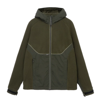 Jacket Krakatau Men Kuiper Fleece Hooded Dark Green