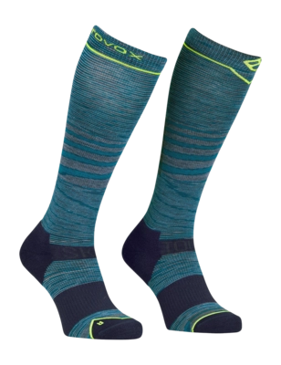 Ski Socks Ortovox Men Ski Tour Lt Comp Long Socks Petrol Blue Blend