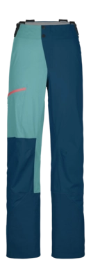 Pantalon de Ski Ortovox Femme 3L Ortler Pants Petrol Blue