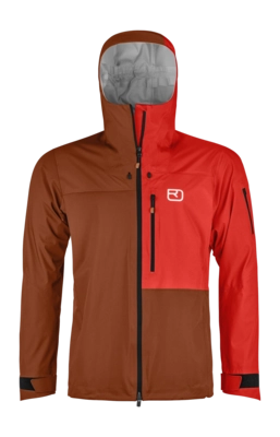 Skijacke Ortovox 3L Ortler Jacket Herren Bristle Brown