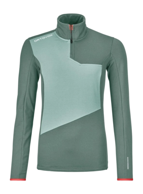 Sweatjacke Ortovox Fleece Light Zip Neck Damen Arctic Grey